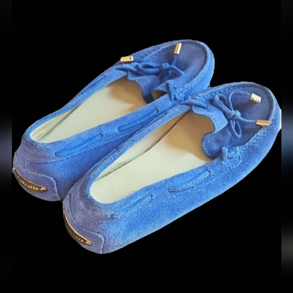 Michael Kors flats blue navy leather size 6.5 - Picture 3 of 17